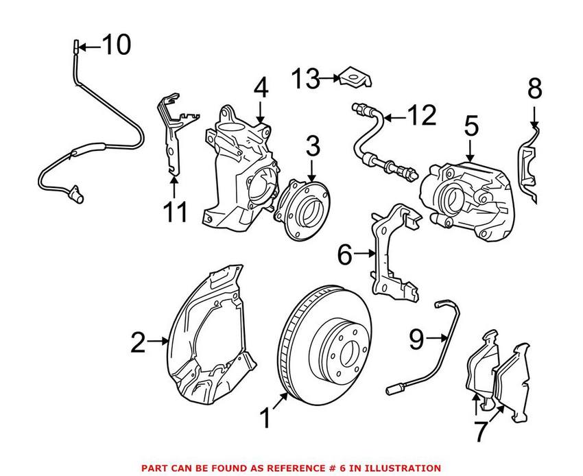 BMW Disc Brake Caliper Bracket - Front 34116753671